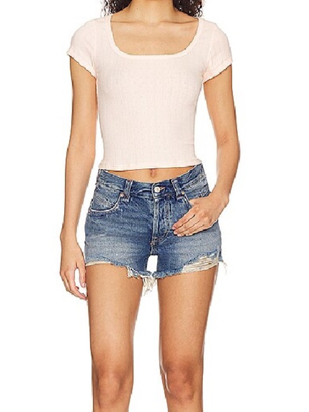 Free People Intimately Pointelle Baby Tee